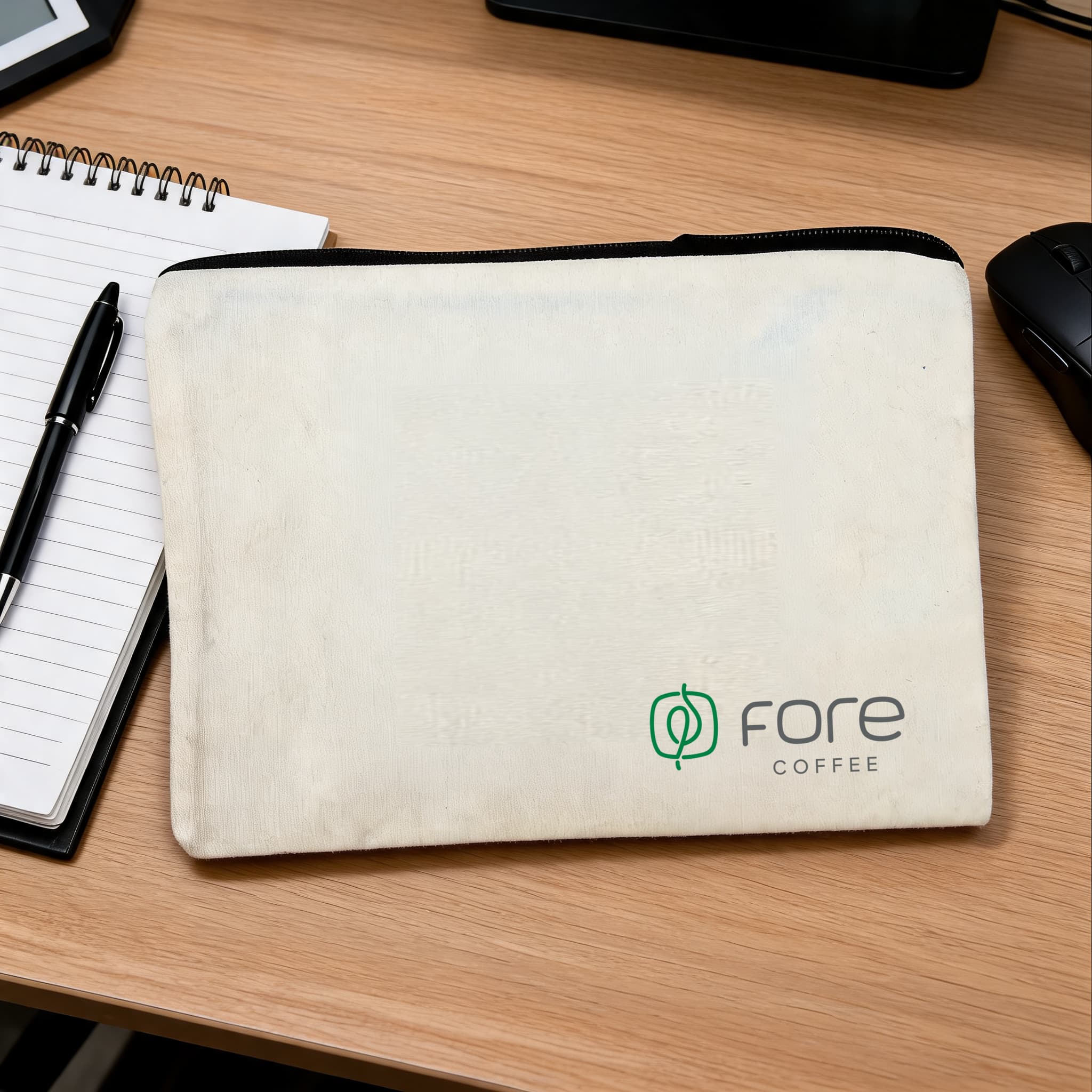 Pouch Resleting Kanvas A5 - cetak logo