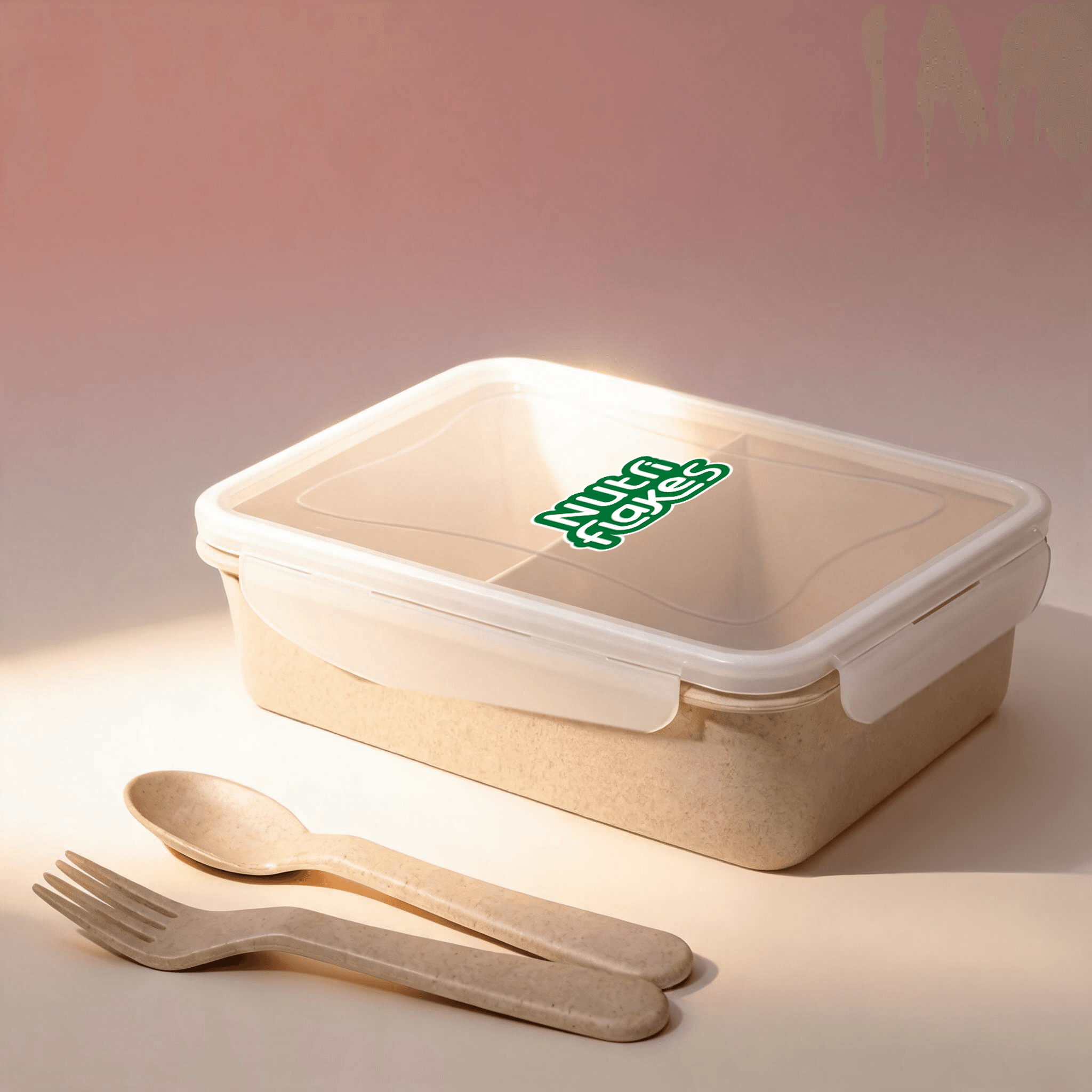 Kotak Makan Ramah Lingkungan Microwavable - cetak logo
