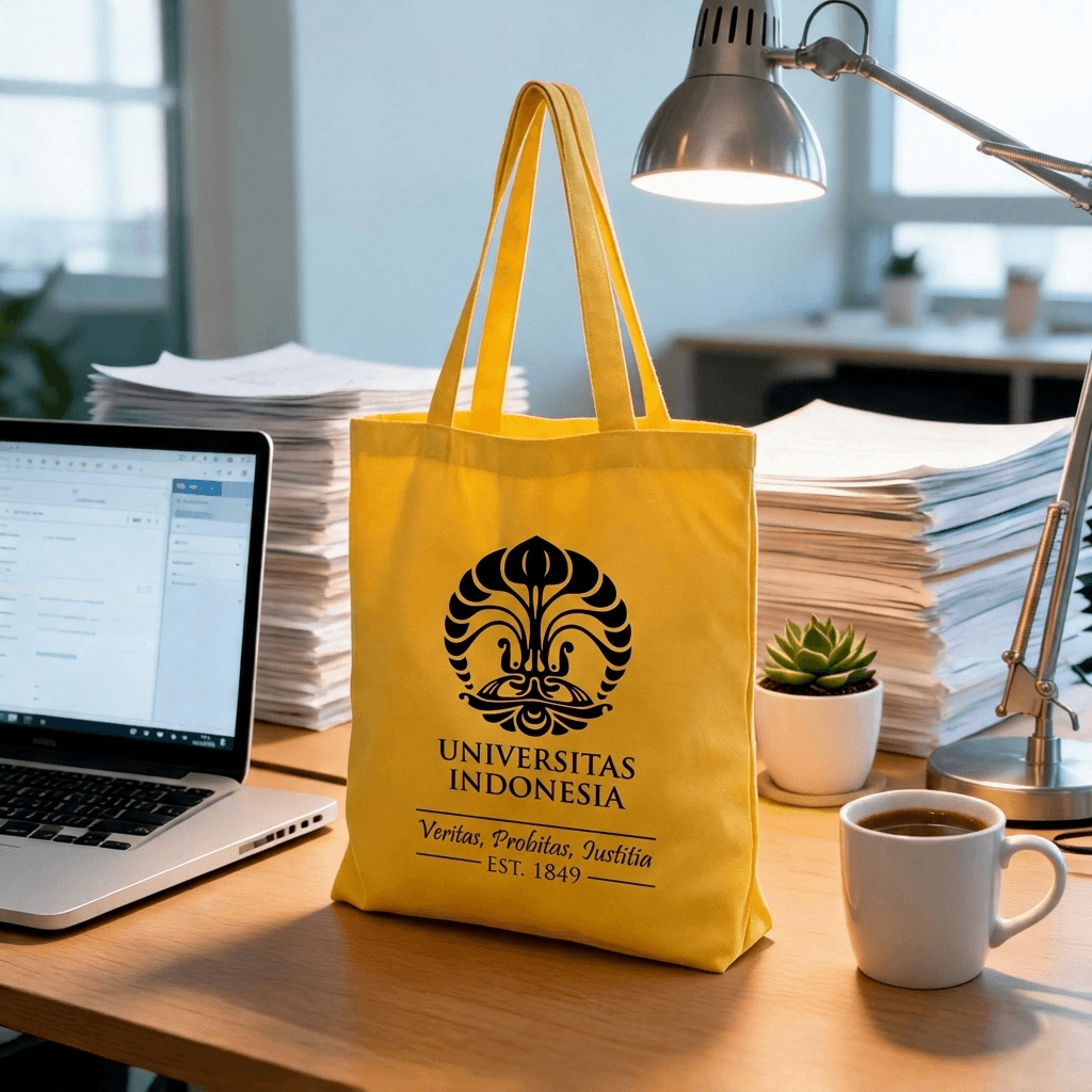 Tote Bag Kanvas Berwarna A3 - cetak logo