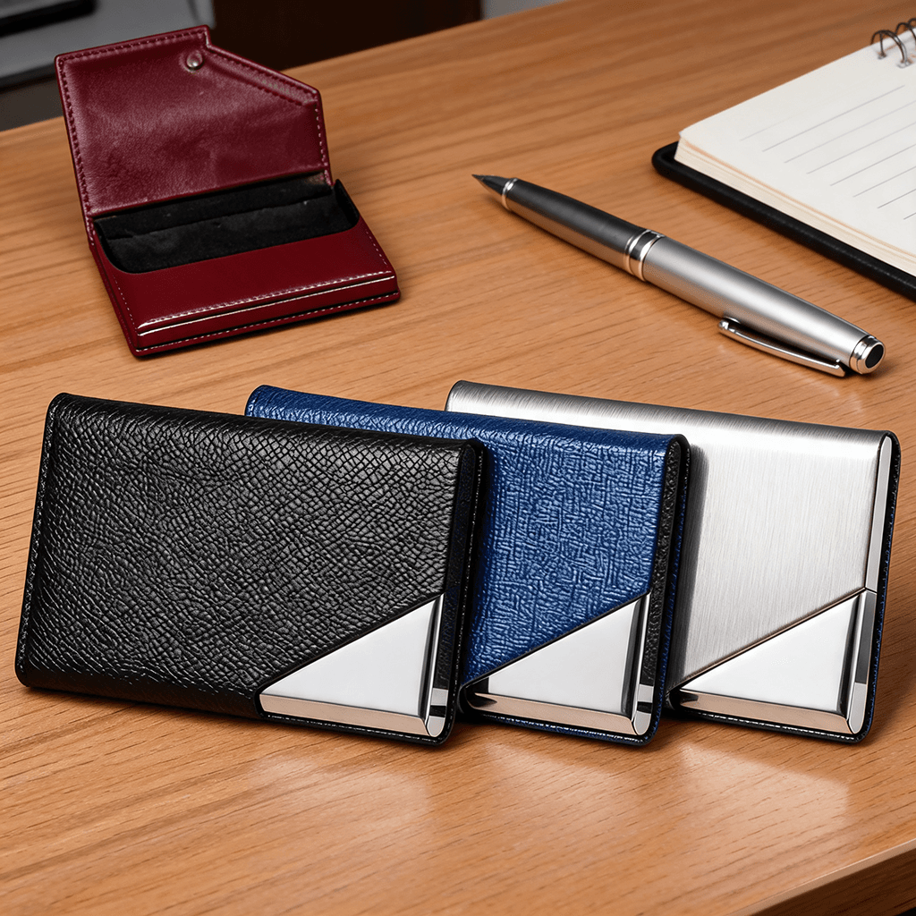 Name Card Holder Logam Oregon - cetak logo