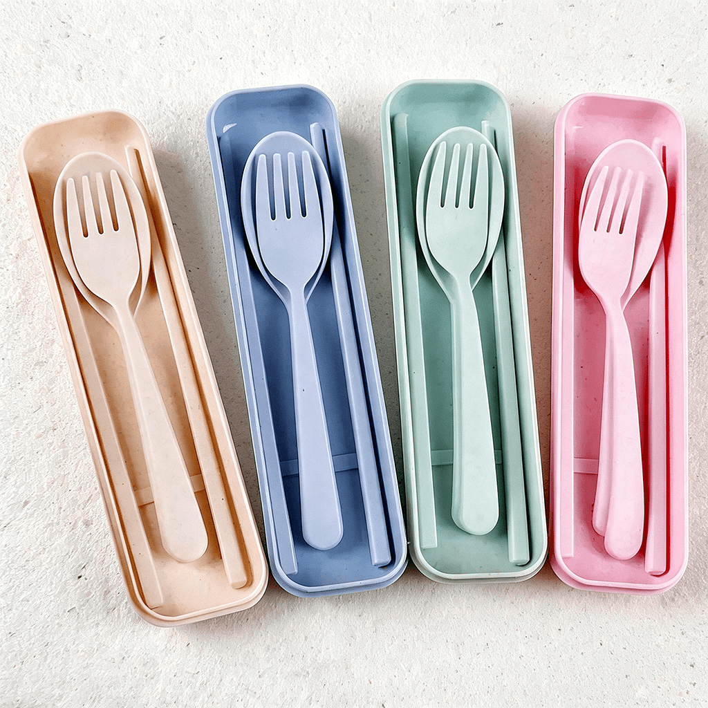 Set Cutlery Ramah Lingkungan - cetak logo