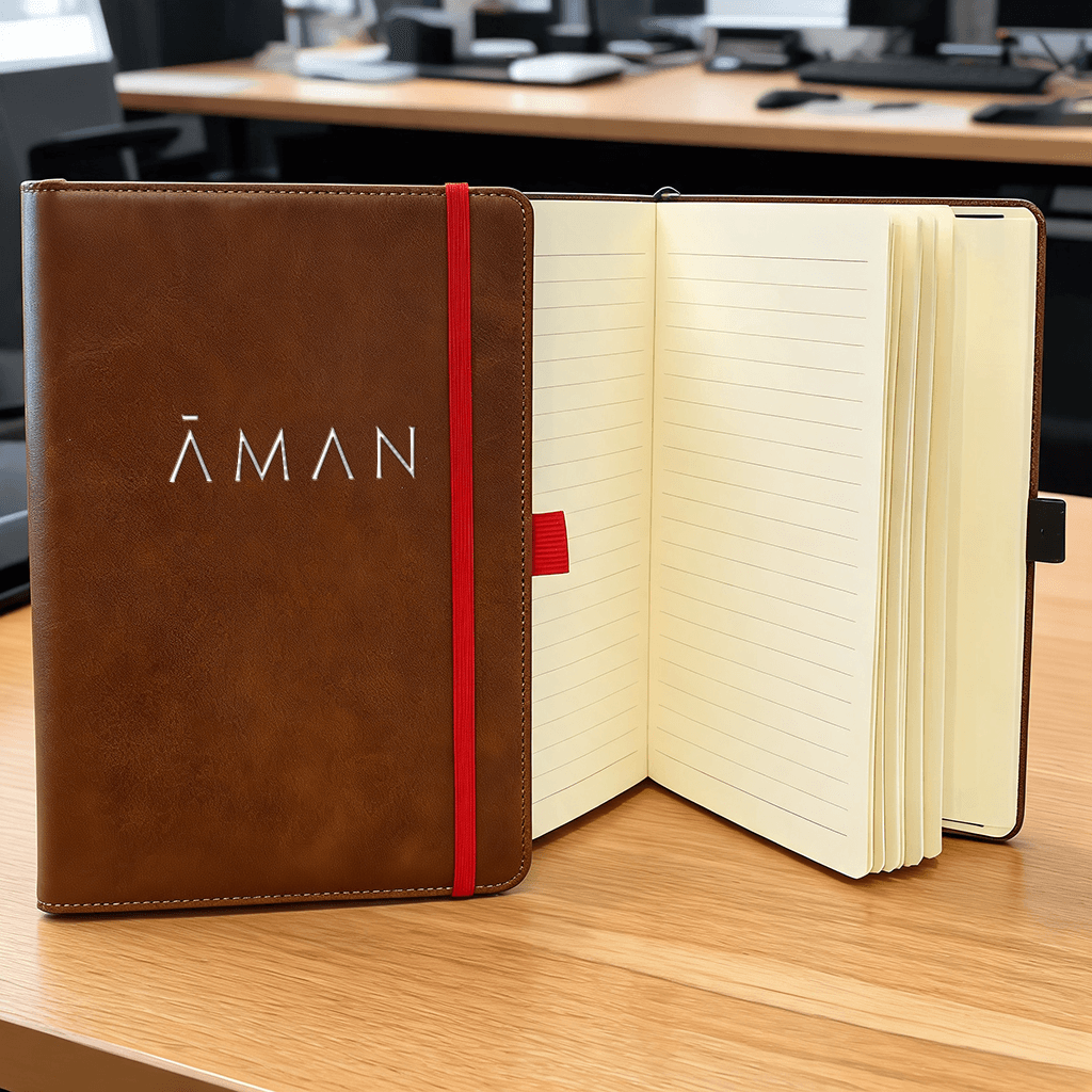 Notebook Kulit Matt Premio A5 - cetak logo
