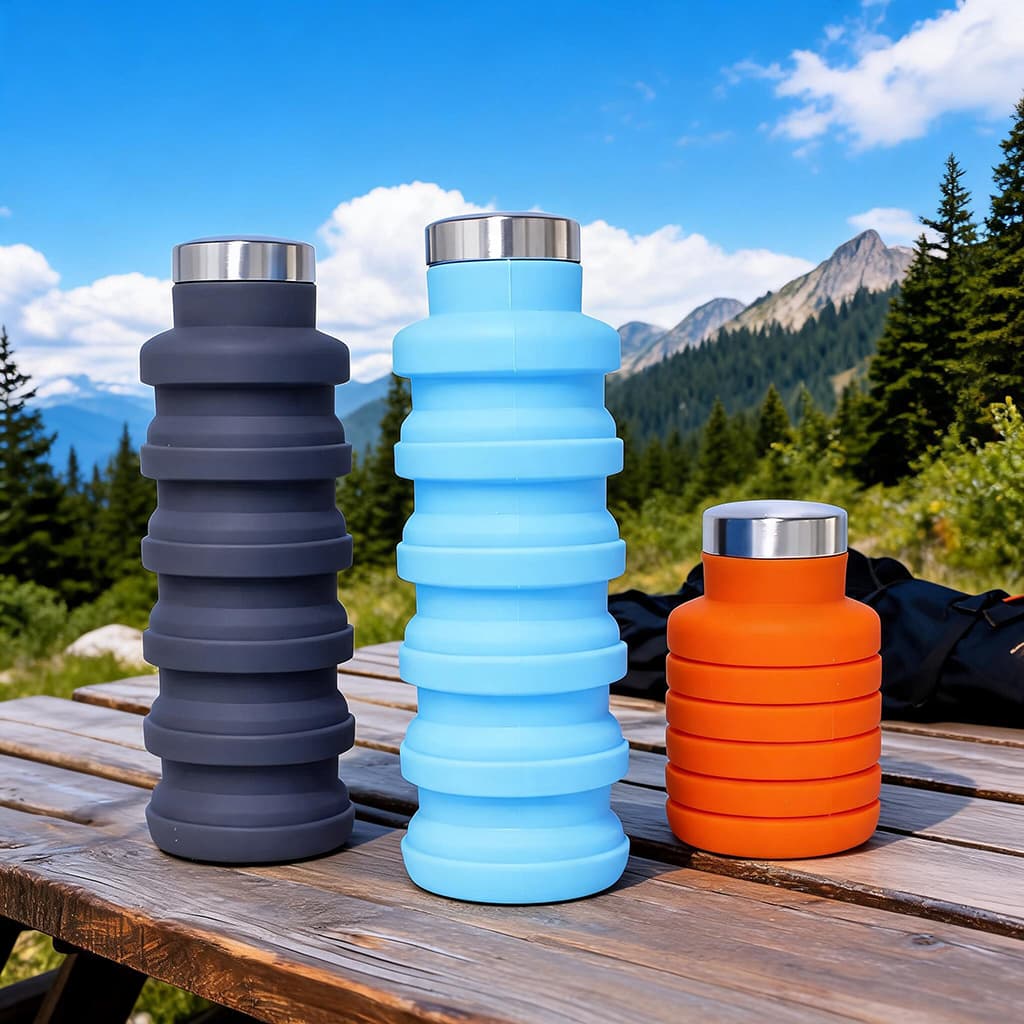 Botol Silikon Lipat 500ml - cetak logo