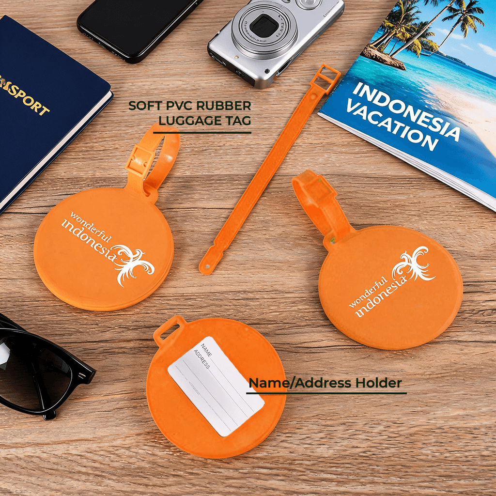 Luggage Tag Custom Design Soft Pvc Rubber - cetak logo