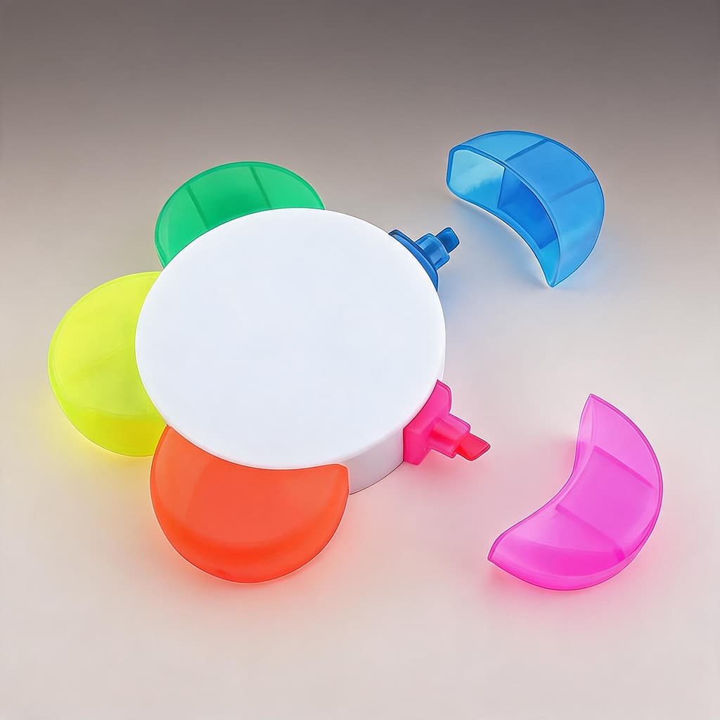 Stabilo Bunga (5 Warna) - cetak logo