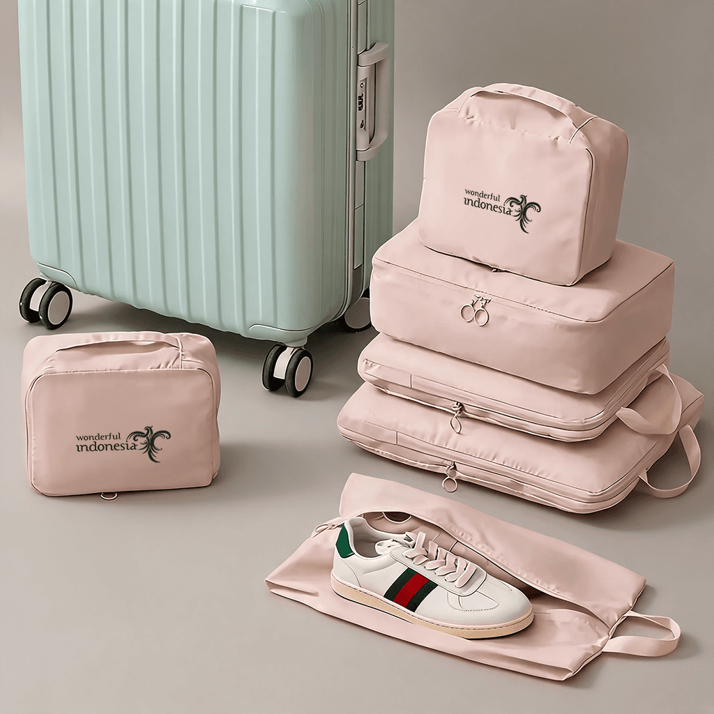 Travel Luggage Organizer Nest 6 in 1 - cetak logo