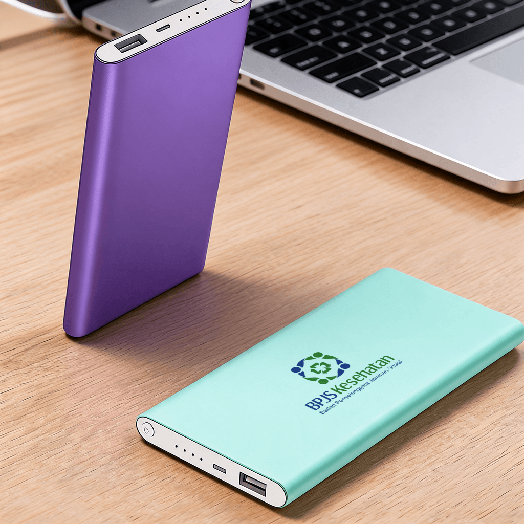 Powerbank Portabel Ultra Tipis (4.000 mAh) - cetak logo