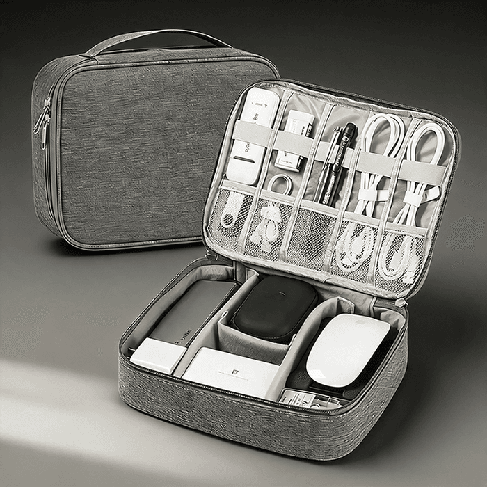 Pouch Organizer Digital Travel  - cetak logo
