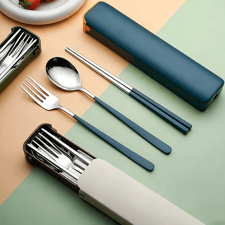 Set Cutlery Praktis 3 in 1 - cetak logo