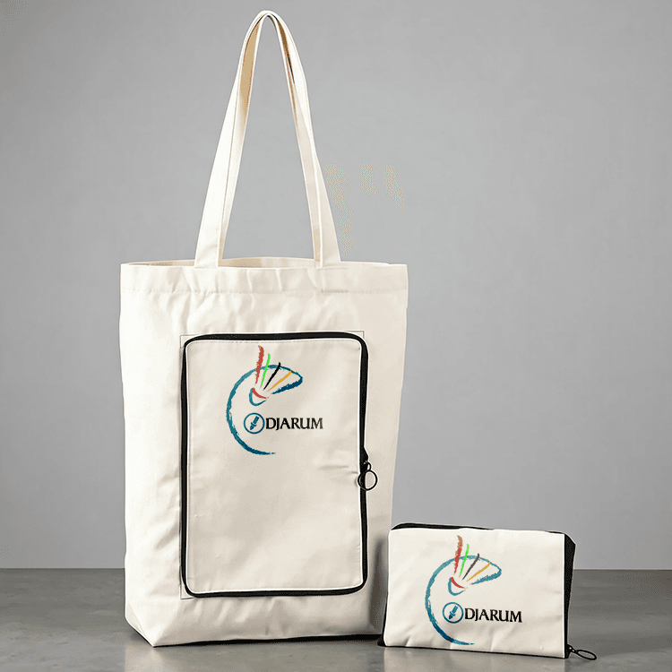 Tote Bag Kanvas Katun Lipat - cetak logo
