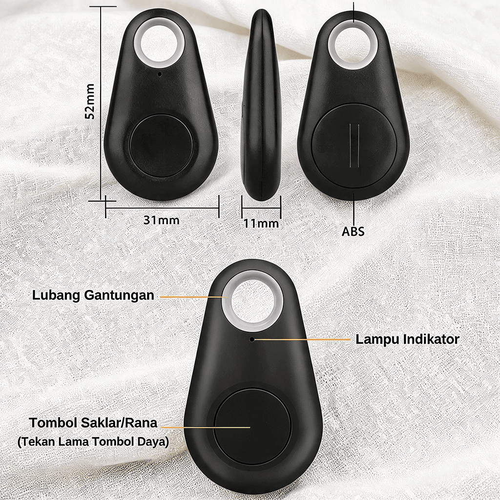 Smart Bluetooth Tracker Fob - cetak logo - Image 1