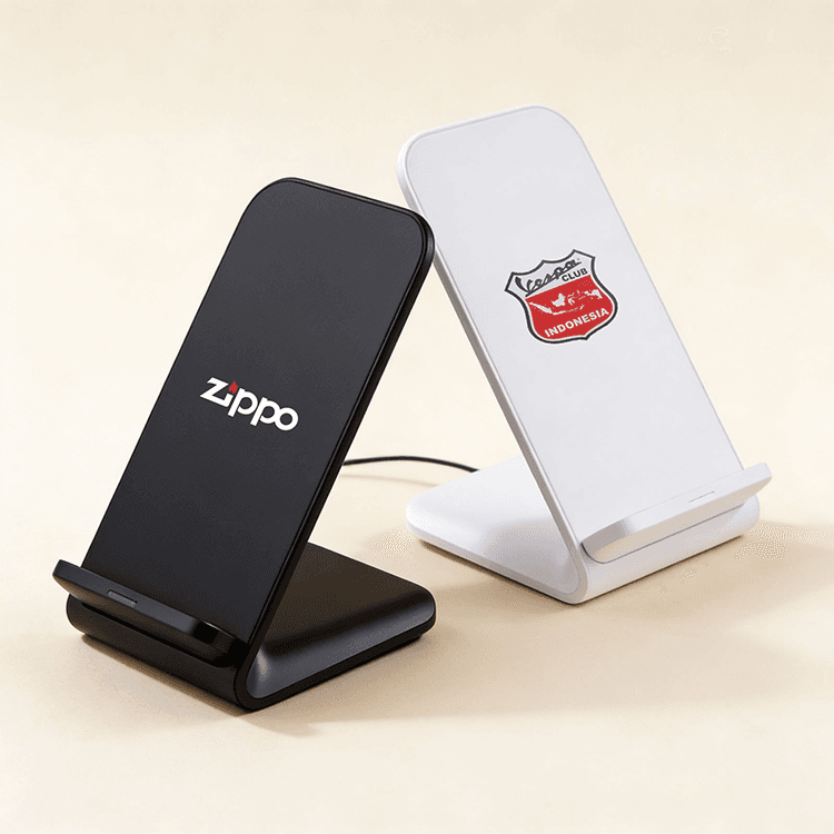 Phone Stand Charger Wireless Lux Qi Fast Charge - cetak logo