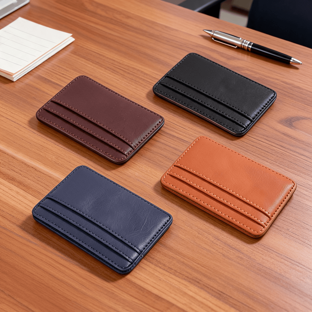 CARD HOLDER - Dompet Kartu ATM / Dompet mini praktis kulit BP, Fesyen Pria/Wanita - cetak logo