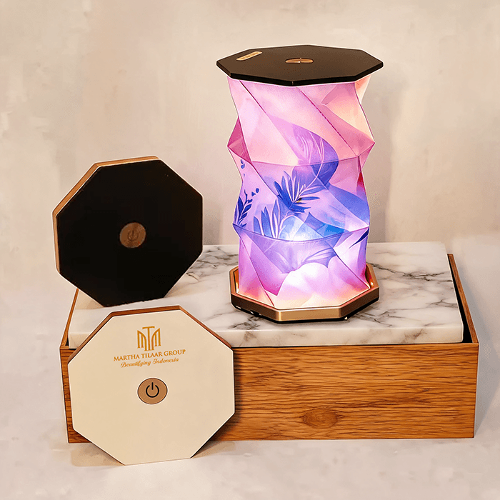 Lampu Lentera Lipat Inovatif (Rechargeable) - cetak logo