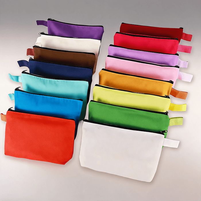 Pouch Resleting Kanvas - cetak logo - Image 1