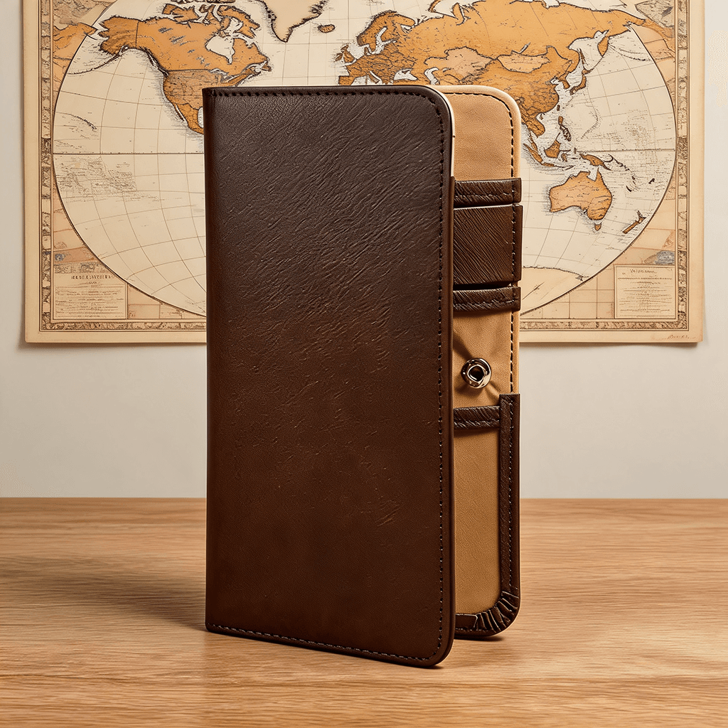 Travel Organizer Kulit Stylish - cetak logo - Image 1